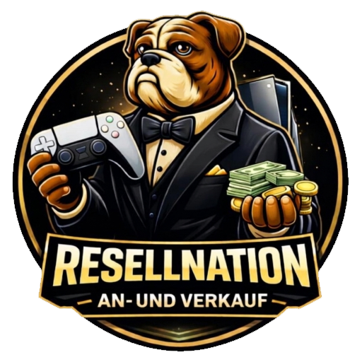 ResellNation Logo — Bulldog mit Gaming-Controller